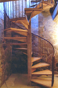Skinner Winery spiral stairs
